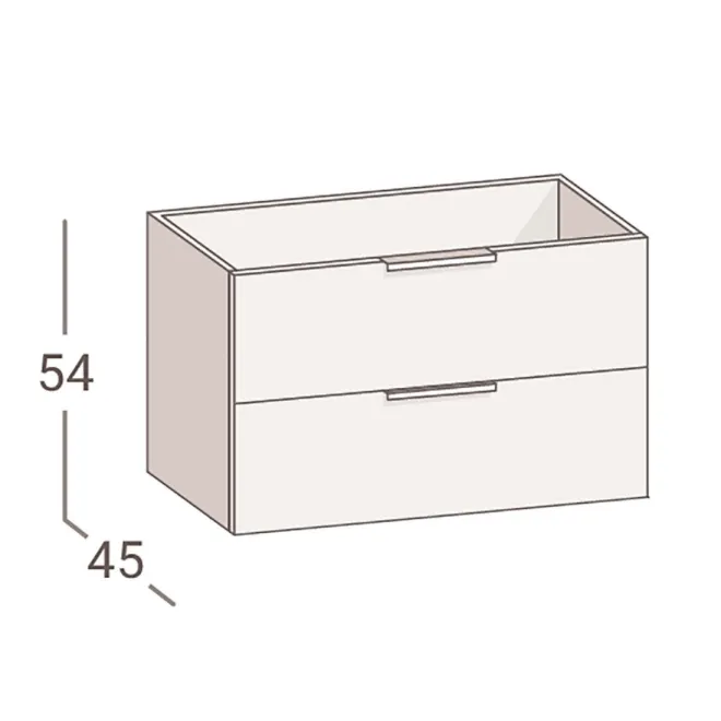 MUEBLE DE BAÑO AVALON 60 2 CAJONES | ENVIO GRATIS - Compra al Mejor Precio