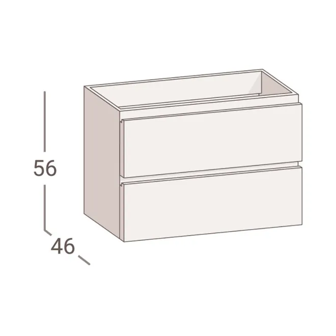 MUEBLE DE BAÑO ELE 80 2 CAJONES | ENVIO GRATIS - Compra al Mejor Precio
