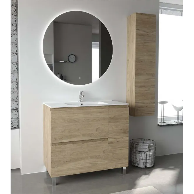 MUEBLE DE BAÑO LUZY 100 2 CAJONES 1 PUERTA | ENVIO GRATIS - Compra al Mejor Precio