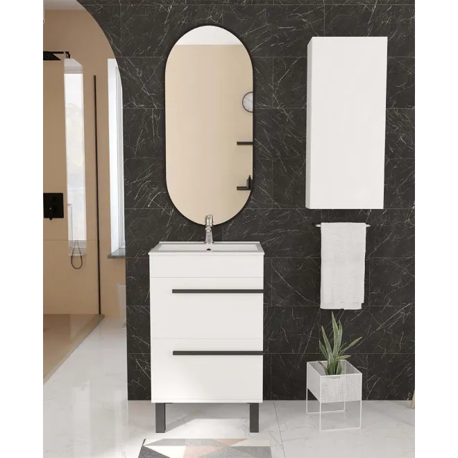 MUEBLE DE BAÑO NIMES 50 2 CAJONES FONDO REDUCIDO
