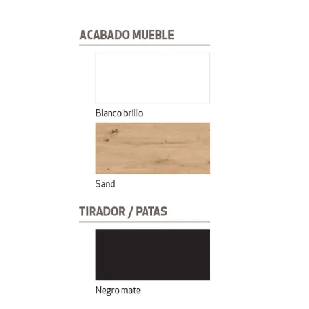 MUEBLE DE BAÑO NIMES 100 2 CAJONES FONDO 45 | ENVIO GRATIS - Compra al Mejor Precio