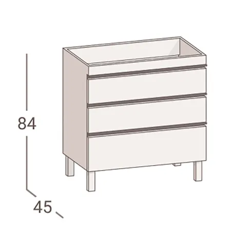 Comprar MUEBLE DE BAÑO CON PATAS RIESI 70 FONDO 46 TORVISCO | Ofertas