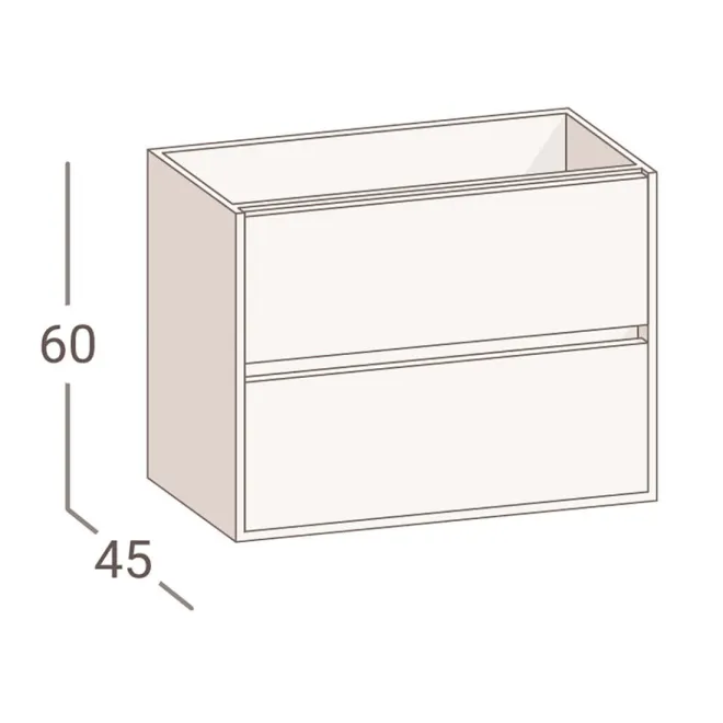 MUEBLE DE BAÑO SUSPENDIDO FORTY 80 COLORES TORVISCO | Envio gratis