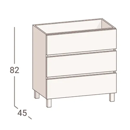 MUEBLE DE BAÑO CON PATAS LANS 80 TORVISCO | Ofertas | Envio gratis