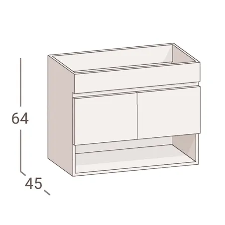 MUEBLE DE BAÑO CON LAVABO SETE 80 2 PUERTAS | ENVIO GRATIS