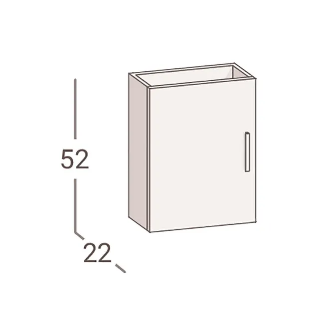 MUEBLE BAÑO PEQUEÑO ALBI 40 1 PUERTA | ENVIO GRATIS