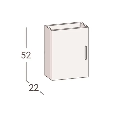 MUEBLE BAÑO PEQUEÑO ALBI 40 1 PUERTA | ENVIO GRATIS