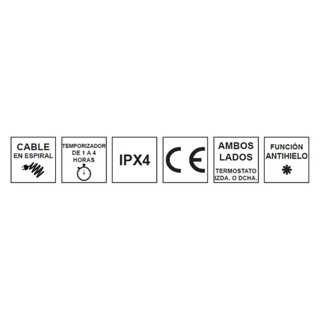 TOALLERO ELÉCTRICO BASIC BAALNEO ESPECIFICACIONES