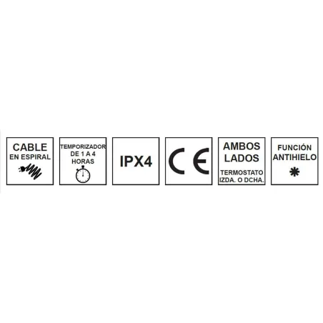 TOALLERO ELÉCTRICO DECORATIVO ROAD BAALNEO NEGRO ESPECIFICACIONES