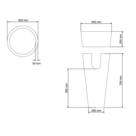 LAVABO PEDESTAL PIEDRA MARMOL NEGRO EOS | ENVIO GRATIS