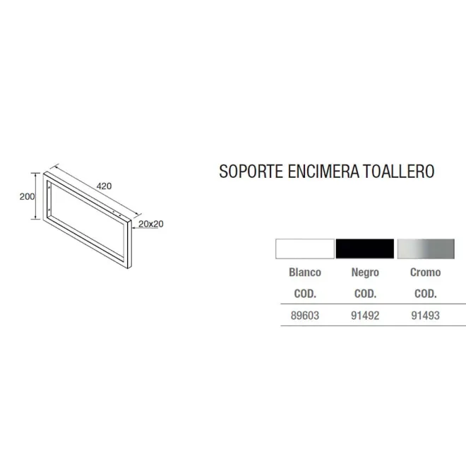 Comprar ENCIMERA BAÑO MADERA 4 CM | SALGAR