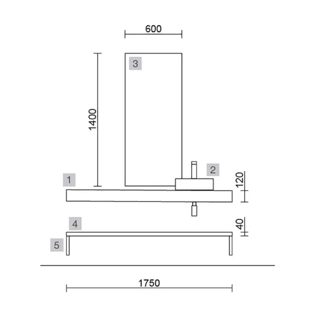 ENCIMERA BAÑO COMPAKT 175x51 CM | SALGAR