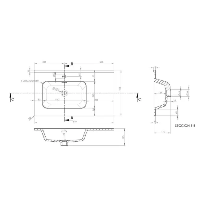 ▷LAVABO ENCIMERA DESPLAZADO IBERIA Barato | Tienda Online