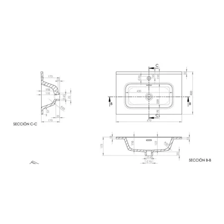 ▷LAVABO ENCIMERA FONDO REDUCIDO IBERIA Barato | Comprar Online