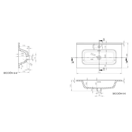 ▷LAVABO ENCIMERA FONDO REDUCIDO IBERIA Barato | Comprar Online