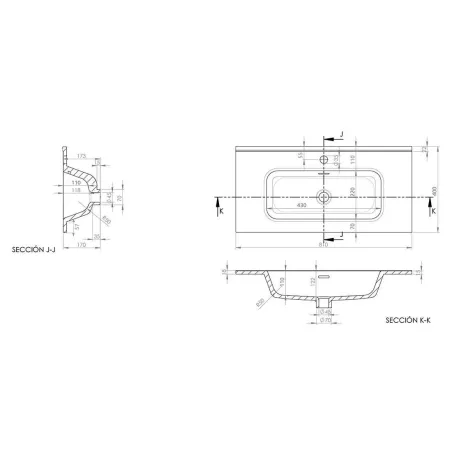 ▷LAVABO ENCIMERA FONDO REDUCIDO IBERIA Barato | Comprar Online