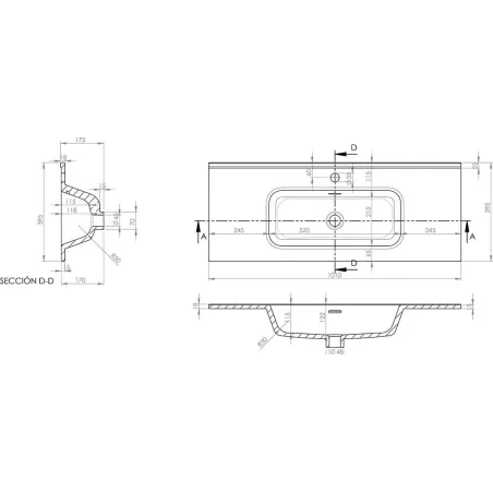 ▷LAVABO ENCIMERA FONDO REDUCIDO IBERIA Barato | Comprar Online