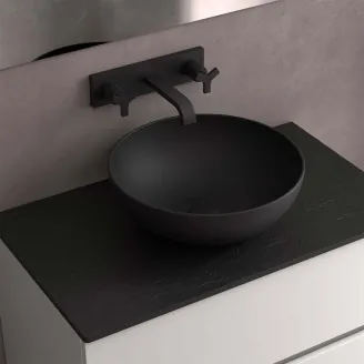 LAVABO NEGRO MATE BULKAN SOLID SURFACE | SALGAR
