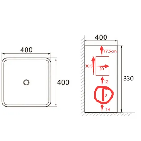 LAVABO DE PIE MODERNO CUADRADO NOA | ENVIO GRATIS