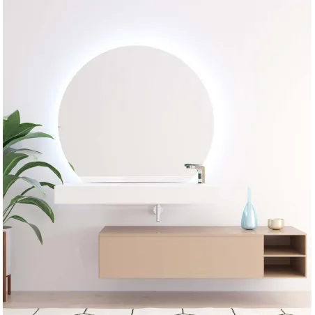 Espejo de baño a medida luz LED semicircular Sirius Bathdecor