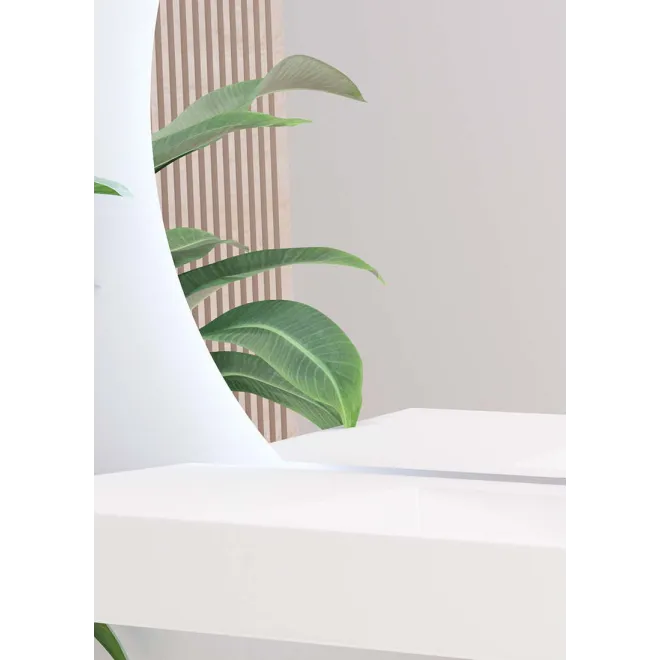 Espejo de baño a medida luz LED semicircular Sirius Bathdecor