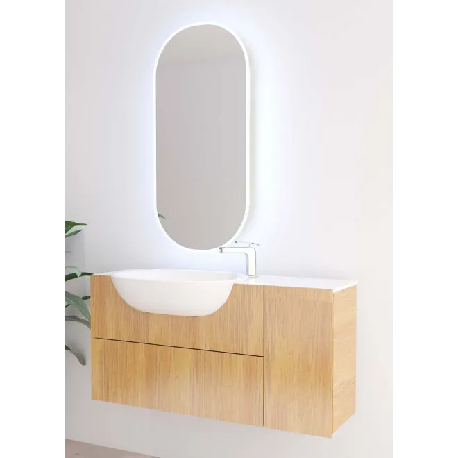 Espejo de baño a medida luz LED ovalado Diana Bathdecor