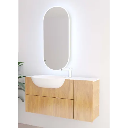 Espejo de baño a medida luz LED ovalado Diana Bathdecor
