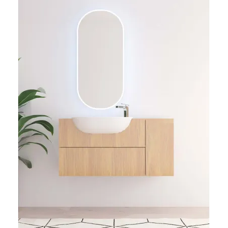 Espejo de baño a medida luz LED ovalado Diana Bathdecor