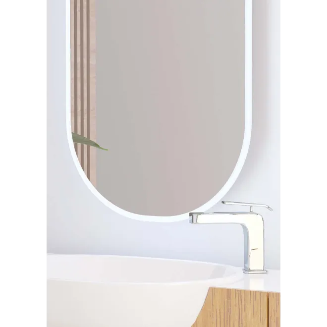 Espejo de baño a medida luz LED ovalado Diana Bathdecor