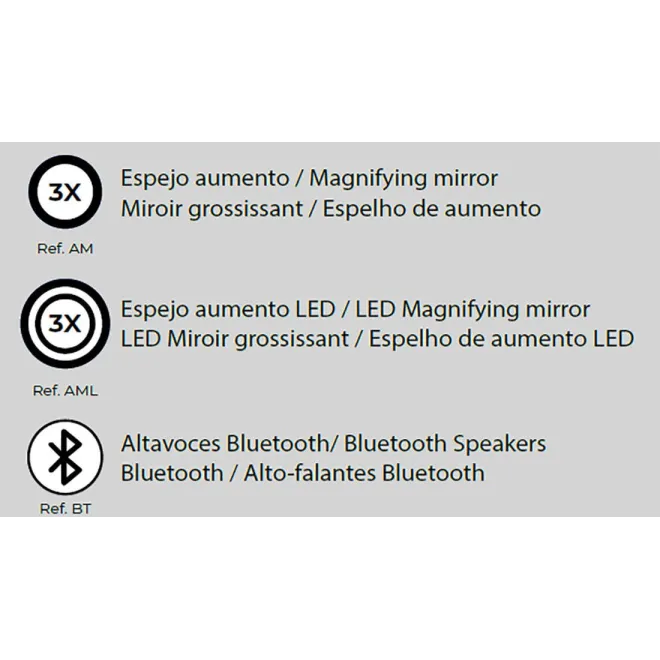 Espejo de baño a medida luz LED ovalado Diana Bathdecor
