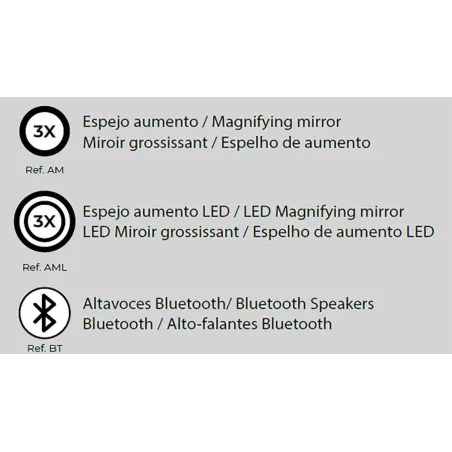 Espejo de baño a medida luz LED ovalado Diana Bathdecor