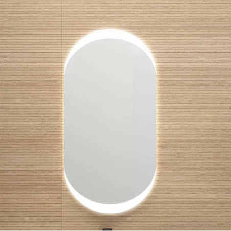 ESPEJO DE BAÑO CON LUZ LED LUNA OVALADO BATHDECOR