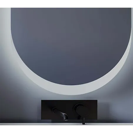 Espejo de baño a medida luz LED ovalado Luna Bathdecor