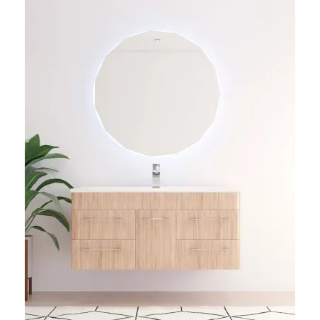 Espejo de baño a medida luz LED redondo Crocus Bathdecor