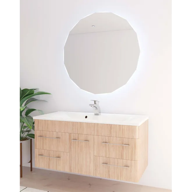 Espejo de baño a medida luz LED redondo Crocus Bathdecor
