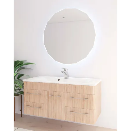 Espejo de baño a medida luz LED redondo Crocus Bathdecor