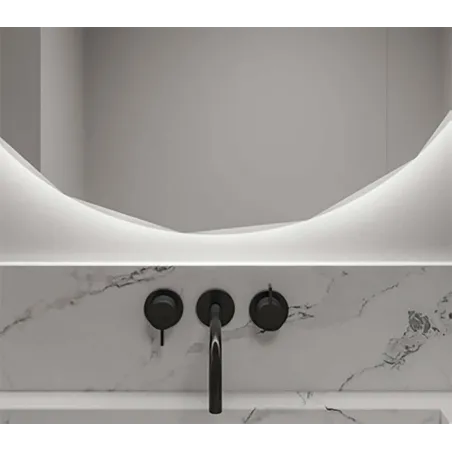 Espejo de baño a medida luz LED redondo Crocus Bathdecor