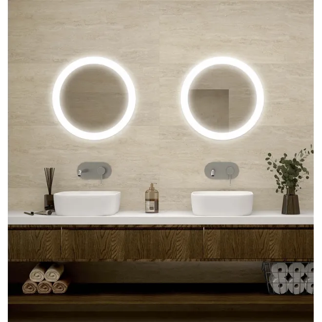 Espejo de baño a medida luz LED redondo Willow Bathdecor