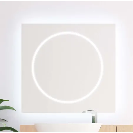 ESPEJO DE BAÑO CON LUZ LED RIGEL CUADRADO BATHDECOR