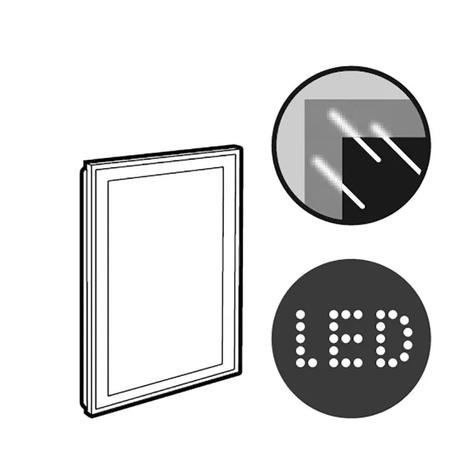 Espejo de baño con luz LED Iridia Roca | TiendaInicia