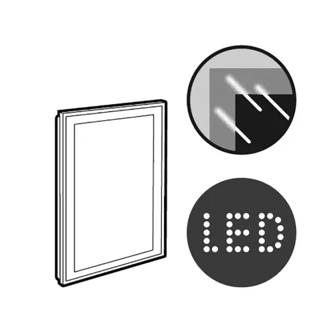 Espejo de baño con luz LED Iridia Roca | TiendaInicia