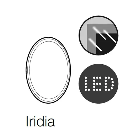 Espejo de baño con luz LED redondo Iridia Roca | TiendaInicia