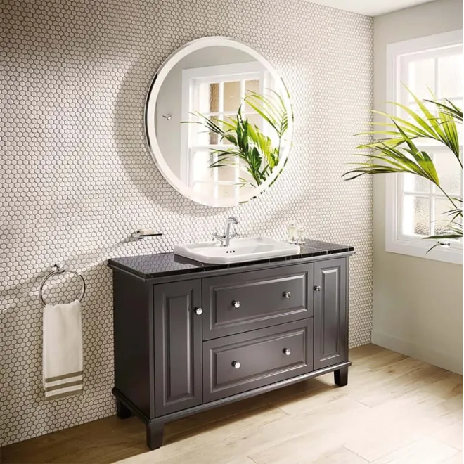 Espejo de baño con luz LED redondo Iridia Roca | TiendaInicia