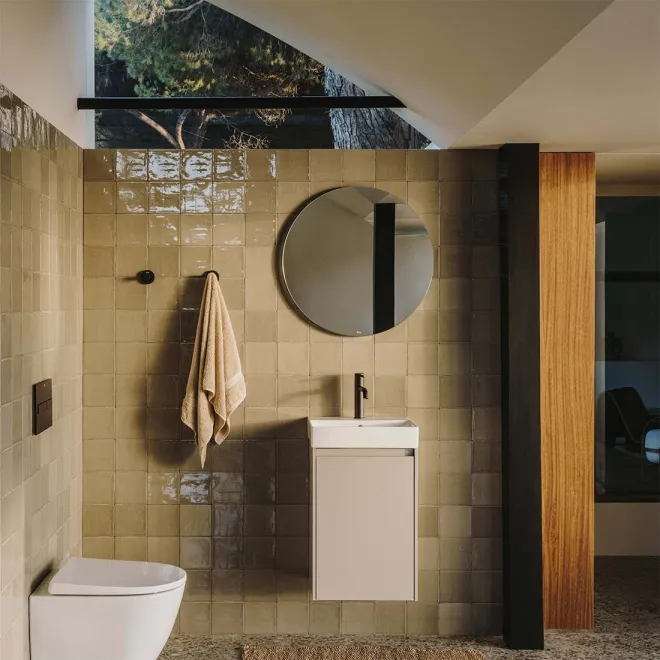 Espejo de baño redondo Luna Roca | TiendaInicia