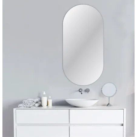 ESPEJO DE BAÑO CON LUZ LED ALICE OVALADO BATHDECOR