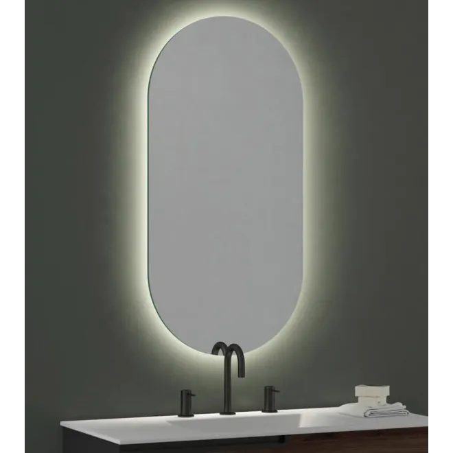 ESPEJO DE BAÑO CON LUZ LED ALICE OVALADO BATHDECOR