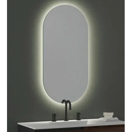 ESPEJO DE BAÑO CON LUZ LED ALICE OVALADO BATHDECOR
