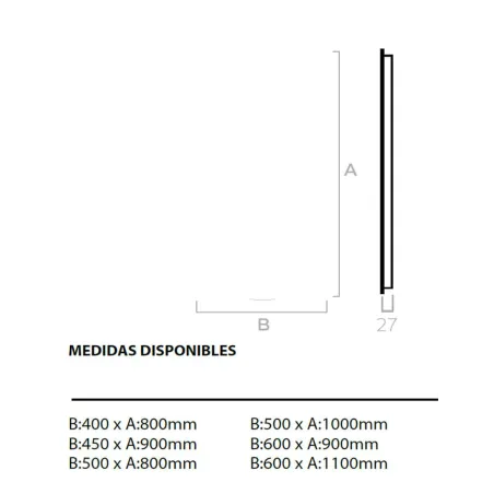 Espejo de baño a medida luz LED ovalado Alice Bathdecor