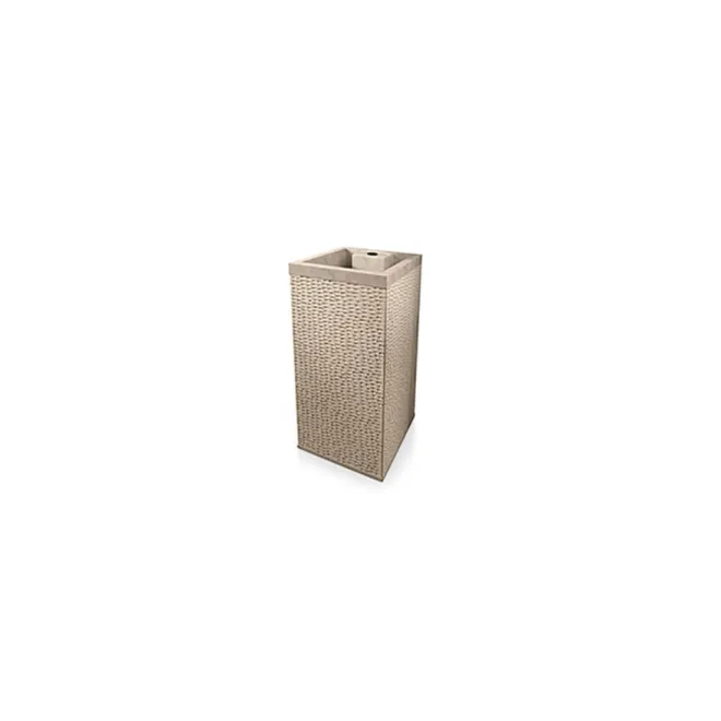 LAVABO PEDESTAL BORNEO CUADRADO BATHCO FONDO BLANCO