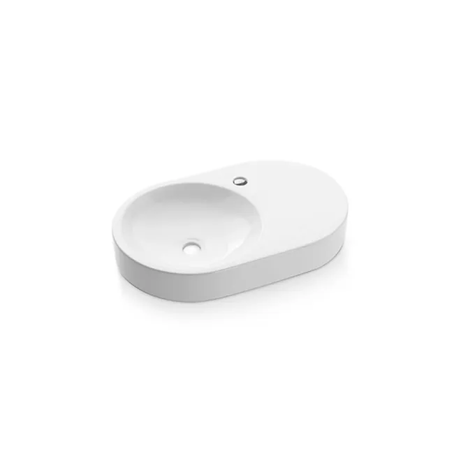 LAVABO SOBRE ENCIMERA FUENGIROLA OVALADO BATHCO FONDO BLANCO